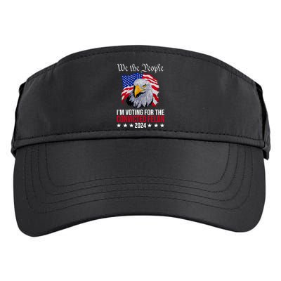 We The People Im Voting For The Convicted Felon 2024 Usa Eagle Adult Drive Performance Visor