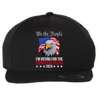 We The People Im Voting For The Convicted Felon 2024 Usa Eagle Wool Snapback Cap