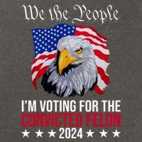 We The People Im Voting For The Convicted Felon 2024 Usa Eagle Cotton Canvas Backpack