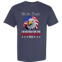 We The People Im Voting For The Convicted Felon 2024 Usa Eagle Garment-Dyed Heavyweight T-Shirt