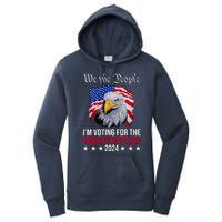 We The People Im Voting For The Convicted Felon 2024 Usa Eagle Women's Pullover Hoodie