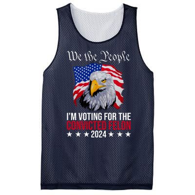 We The People Im Voting For The Convicted Felon 2024 Usa Eagle Mesh Reversible Basketball Jersey Tank