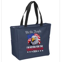 We The People Im Voting For The Convicted Felon 2024 Usa Eagle Zip Tote Bag