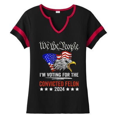 We The People Voting Convicted Felon Eagle Ladies Halftime Notch Neck Tee