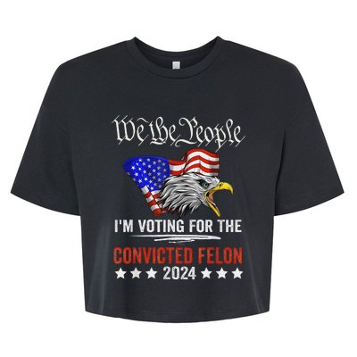 We The People Voting Convicted Felon Eagle Bella+Canvas Jersey Crop Tee