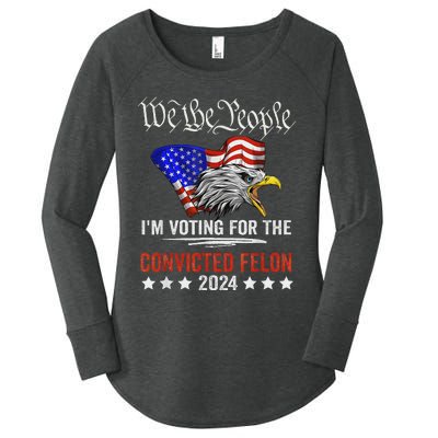 We The People Voting Convicted Felon Eagle Women's Perfect Tri Tunic Long Sleeve Shirt