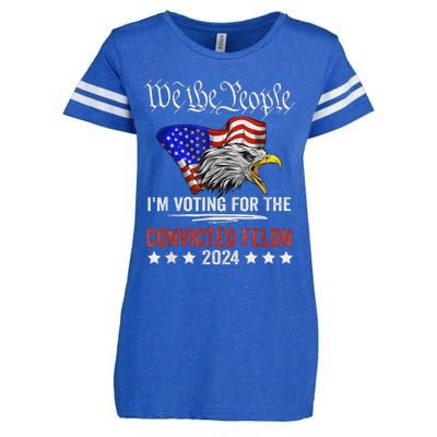 We The People Voting Convicted Felon Eagle Enza Ladies Jersey Football T-Shirt