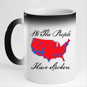 We The People Have Spoken 2024 Election Pro Trump 11oz Black Color Changing Mug