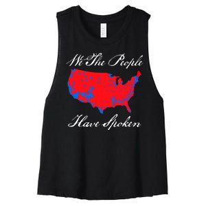 We The People Have Spoken 2024 Election Pro Trump Women's Racerback Cropped Tank