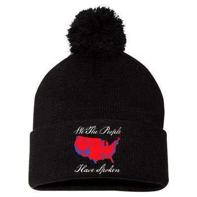 We The People Have Spoken 2024 Election Pro Trump Pom Pom 12in Knit Beanie