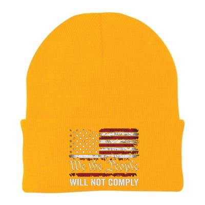 We The People Will Not Comply Knit Cap Winter Beanie