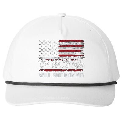 We The People Will Not Comply Snapback Five-Panel Rope Hat