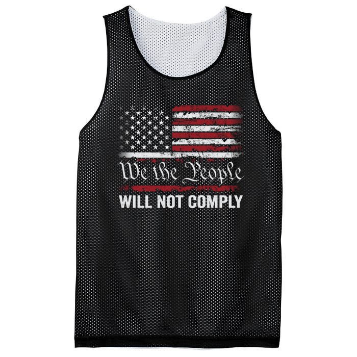 We The People Will Not Comply Mesh Reversible Basketball Jersey Tank