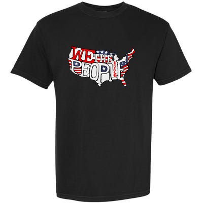 We The People Usa 1776 Map Garment-Dyed Heavyweight T-Shirt