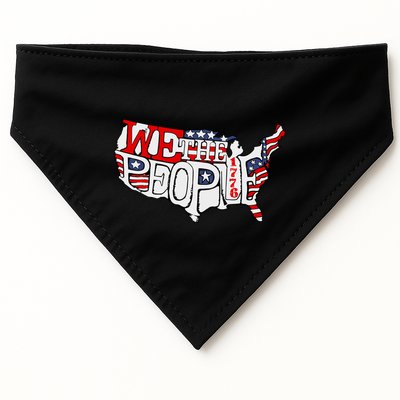 We The People Usa 1776 Map USA-Made Doggie Bandana