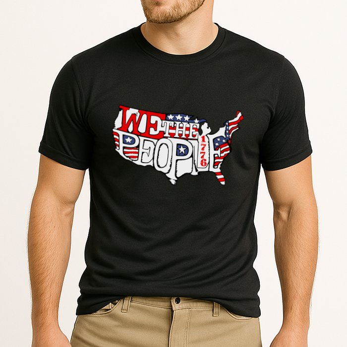 We The People Usa 1776 Map Cooling Performance Crew T-Shirt