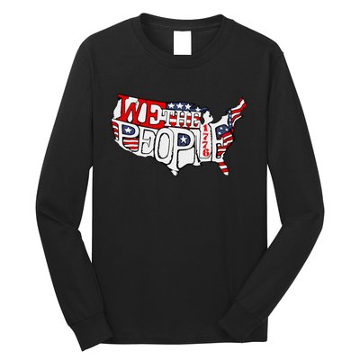 We The People Usa 1776 Map Long Sleeve Shirt