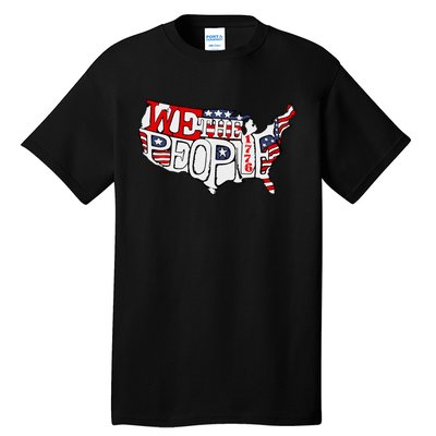 We The People Usa 1776 Map Tall T-Shirt