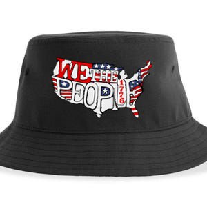 We The People Usa 1776 Map Sustainable Bucket Hat