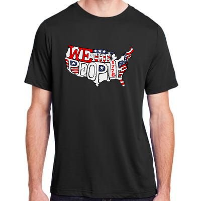 We The People Usa 1776 Map Adult ChromaSoft Performance T-Shirt