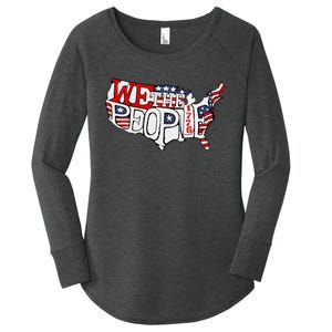 We The People Usa 1776 Map Women's Perfect Tri Tunic Long Sleeve Shirt