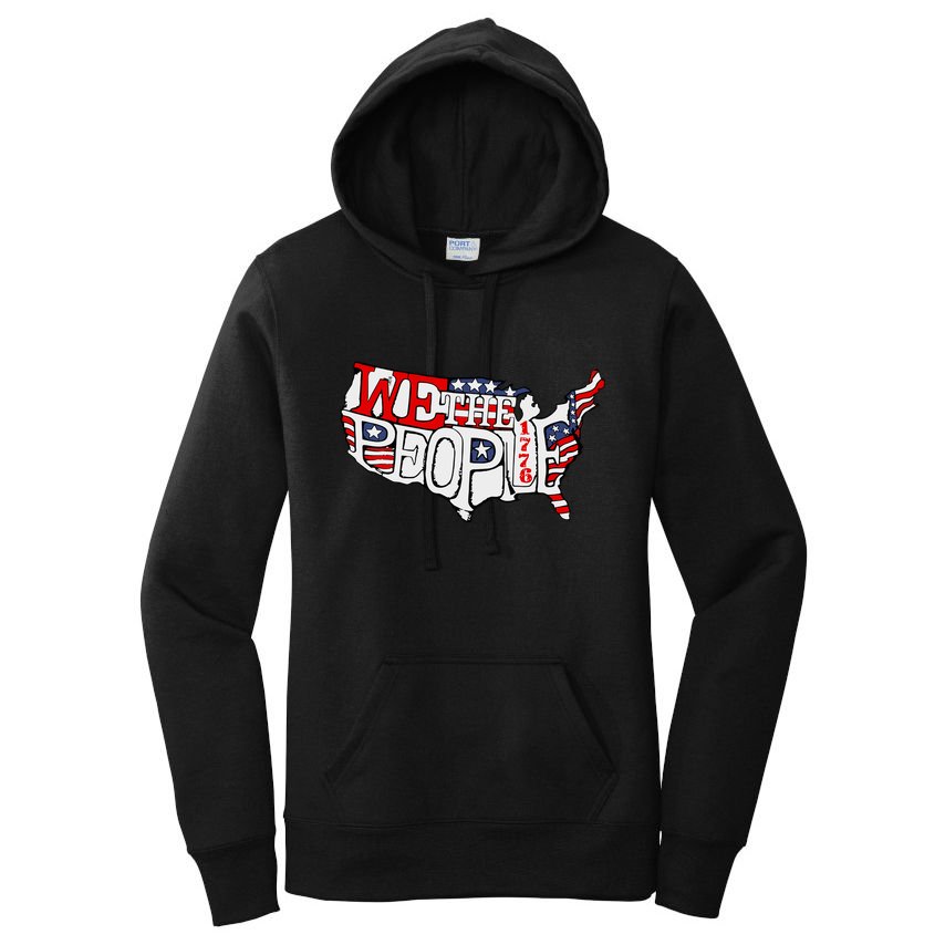 We The People Usa 1776 Map Women's Pullover Hoodie