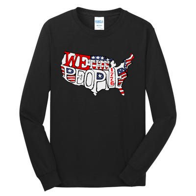 We The People Usa 1776 Map Tall Long Sleeve T-Shirt