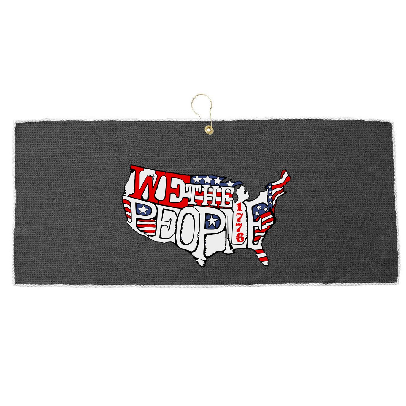 We The People Usa 1776 Map Large Microfiber Waffle Golf Towel