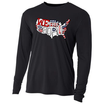 We The People Usa 1776 Map Cooling Performance Long Sleeve Crew