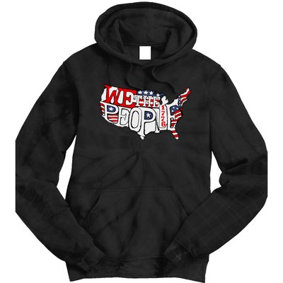 We The People Usa 1776 Map Tie Dye Hoodie