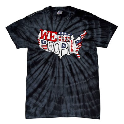 We The People Usa 1776 Map Tie-Dye T-Shirt