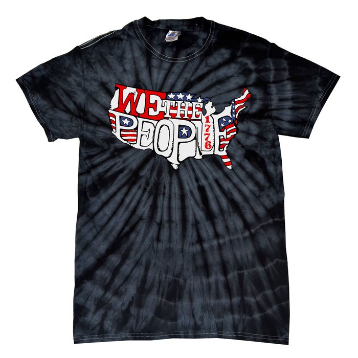 We The People Usa 1776 Map Tie-Dye T-Shirt