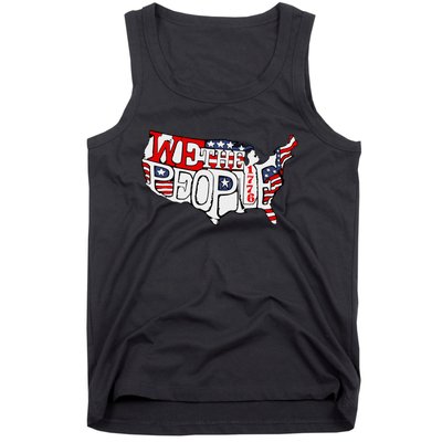 We The People Usa 1776 Map Tank Top