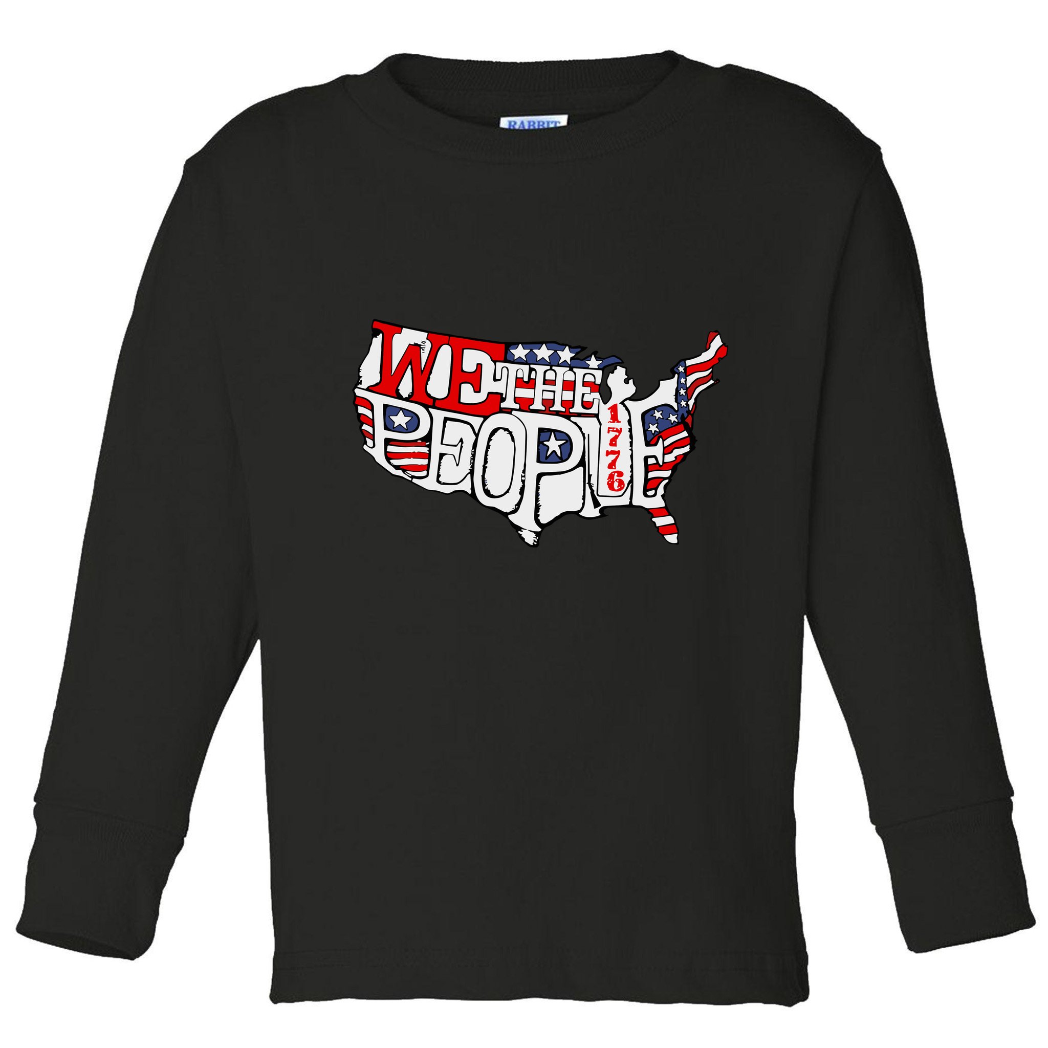 We The People Usa 1776 Map Toddler Long Sleeve Shirt