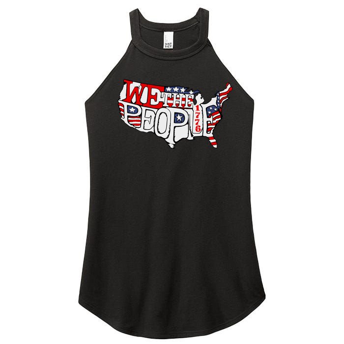 We The People Usa 1776 Map Women’s Perfect Tri Rocker Tank