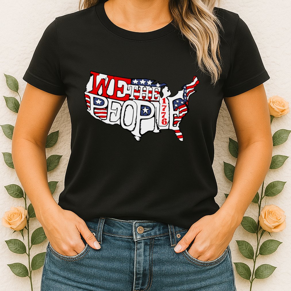 We The People Usa 1776 Map Womens T-Shirt