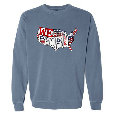 We The People Usa 1776 Map Garment-Dyed Sweatshirt