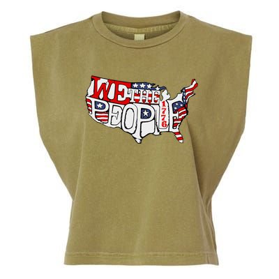 We The People Usa 1776 Map Garment-Dyed Women's Muscle Tee