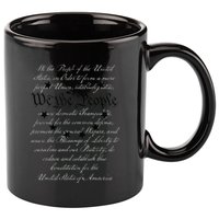 WE THE PEOPLE Preamble US Constitution 4th Of July White 11oz C Handle Ceramic Mug