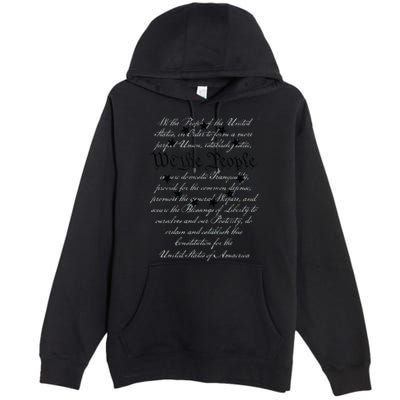 WE THE PEOPLE Preamble US Constitution 4th Of July White Premium Pullover Hoodie