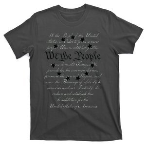 WE THE PEOPLE Preamble US Constitution 4th Of July White T-Shirt