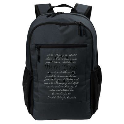 WE THE PEOPLE Preamble US Constitution 4th Of July White Backpack