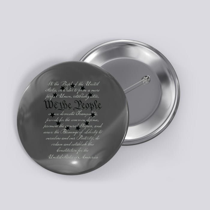 WE THE PEOPLE Preamble US Constitution 4th Of July White Button
