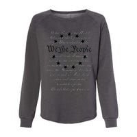 WE THE PEOPLE Preamble US Constitution 4th Of July White Womens California Wash Sweatshirt