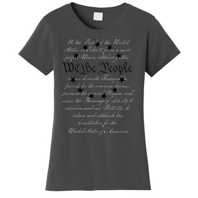 WE THE PEOPLE Preamble US Constitution 4th Of July White Women's T-Shirt