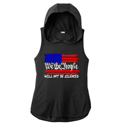 We The People Will Not Be Silenced Ladies PosiCharge Tri-Blend Wicking Draft Hoodie Tank