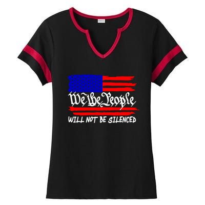 We The People Will Not Be Silenced Ladies Halftime Notch Neck Tee