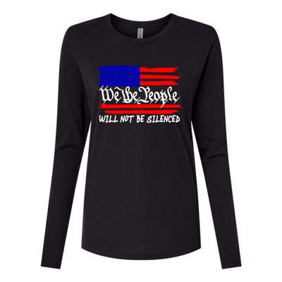 We The People Will Not Be Silenced Womens Cotton Relaxed Long Sleeve T-Shirt