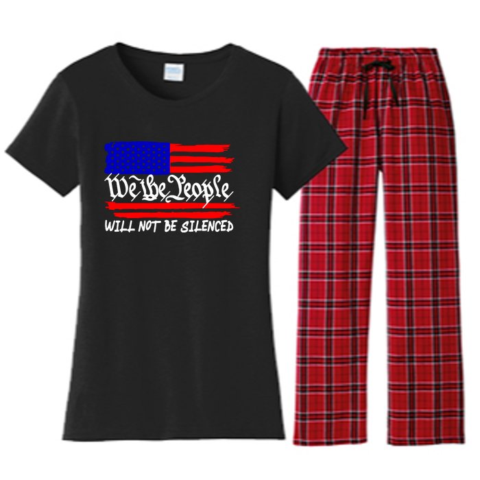 We The People Will Not Be Silenced Women's Flannel Pajama Set