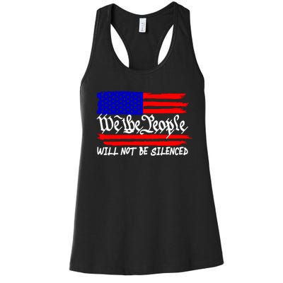 We The People Will Not Be Silenced Women's Racerback Tank